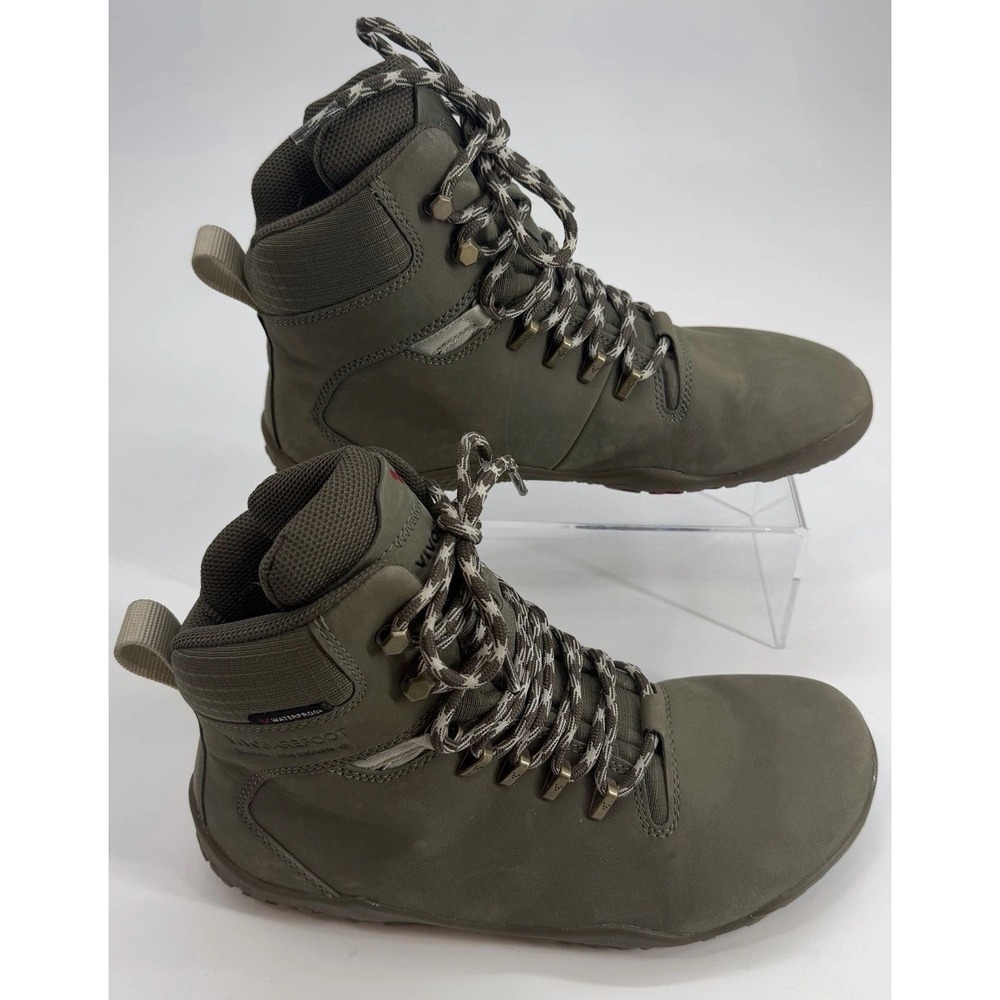 Vivobarefoot Tracker II FG Leather Barefoot Tracking Boots Green EU 41 US Mens 8 - Picture 3 of 7